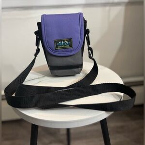 Purple and Black Men's Bag